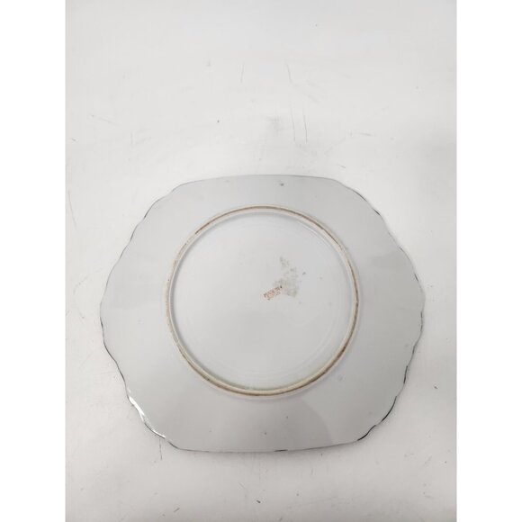 Antique Rakan Immortals Porcelain Gold Etched Japanese Satsuma Plate Hand Panted - Picture 4 of 7